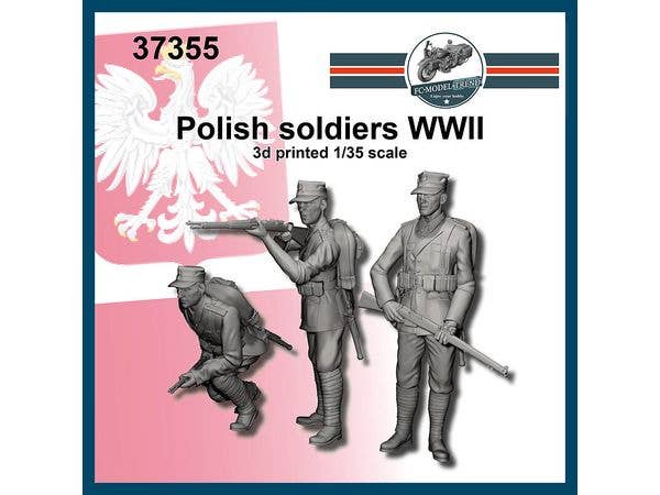 WWII Polish Infantry Set - Marching (3 figures)
