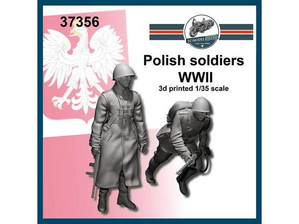 WWII Polish Infantry Set Attack Command (2 figures)