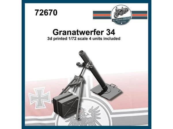 WWII German 8cm GW34 Mortar (4 pieces)