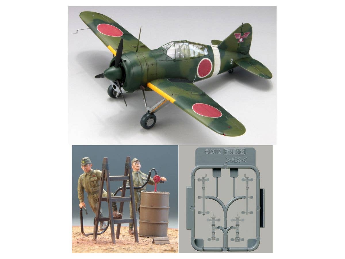 B-339 Buffalo JGSDF w/Maintenance Scene Set 1 (Mechanics Figure & Nano Aviation Seatbelts + Tamiya Aircraft)