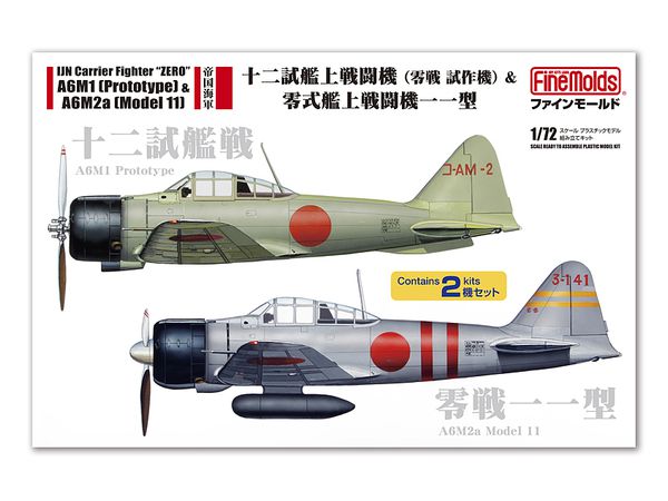 IJN 12-shi Carrier-Based Fighter & Zero Fighter Model 11 (2 Aircraft Set)