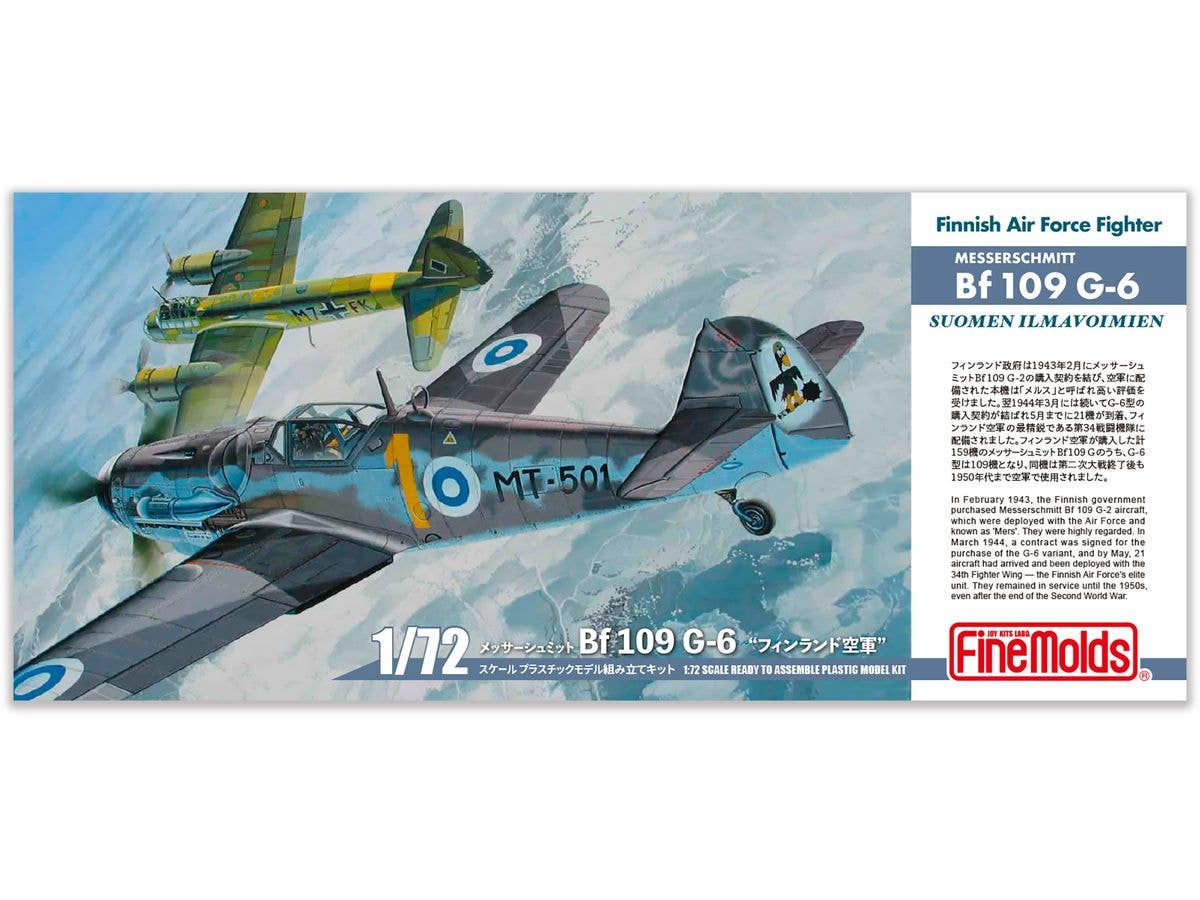 Finnish Air Force Fighter Messerschmitt Bf 109 G-6 Suomen Ilmavoimien