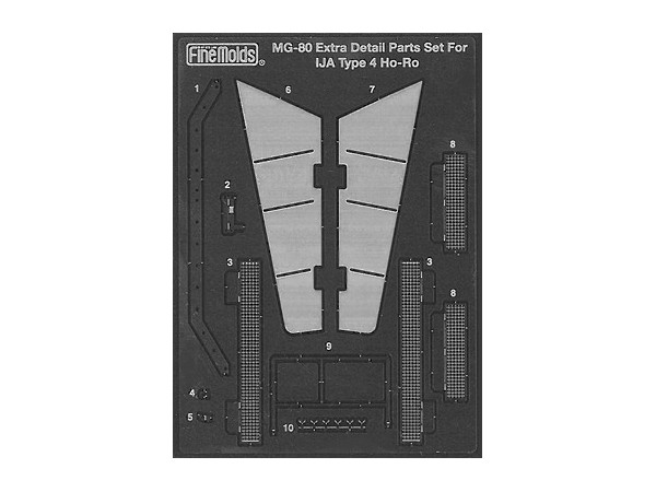 Photo-Etched Parts for Type 4 15cm Self-Propelled Gun