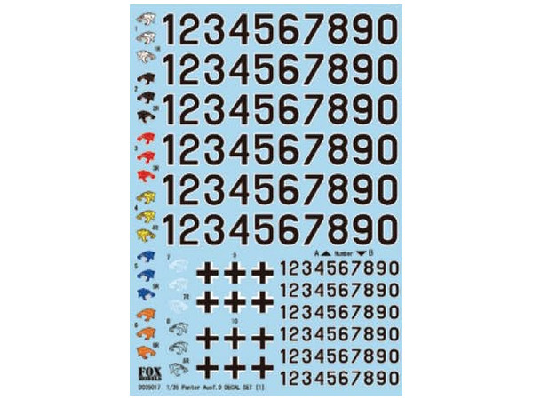 German Tank PANTHER Ausf.D Decal Set [1] (for Tamiya)
