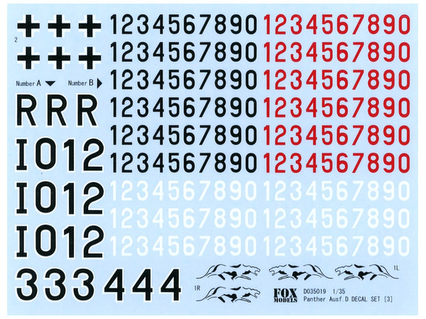 German Tank Panther Ausf. D Decal Set #3
