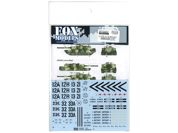 US M1A1（Australian Army）Abrams Decal Set [3] for Tamiya