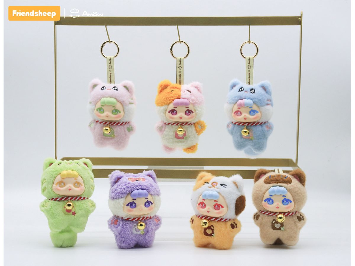 AMOW Cat Fur Ball Party Series Trading Plush 1Box 6pcs