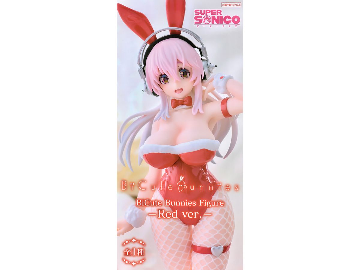 Super Sonico BiCute Bunnies Figure Red Ver