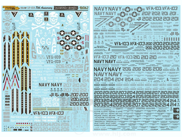 F/A-18F VFA-103 70th Anniversary Diamond Bones / Jolly Rogers