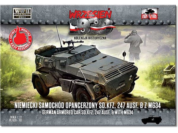 German Sd.kfz.247Ausf.B Four-Wheel Armored Command Vehicle