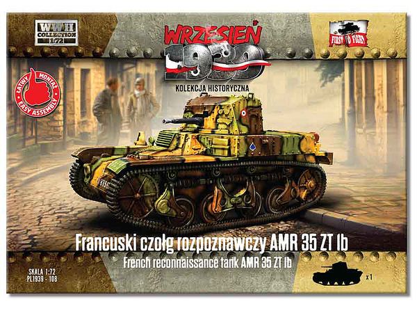French Renault AMR35 ZT1b Reconnaissance Tank 13.2mm Machine Gun Type