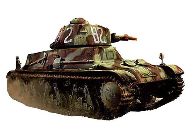 French Hotchkiss H-39 Light Tank, 37mm SA38 Gun