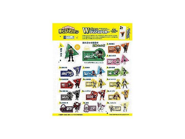 My Hero Academia Double Die-Cut Clear Stickers 1Box 15pcs
