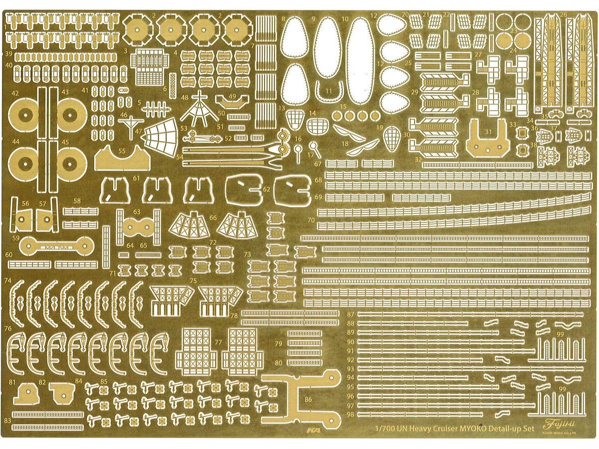 Japanese cruiser Myoko Genuine Photo-Etched Parts
