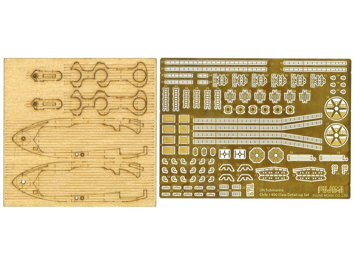 I-400-class submarine Genuine Photo-Etched Parts And Wooden Deck Stickers