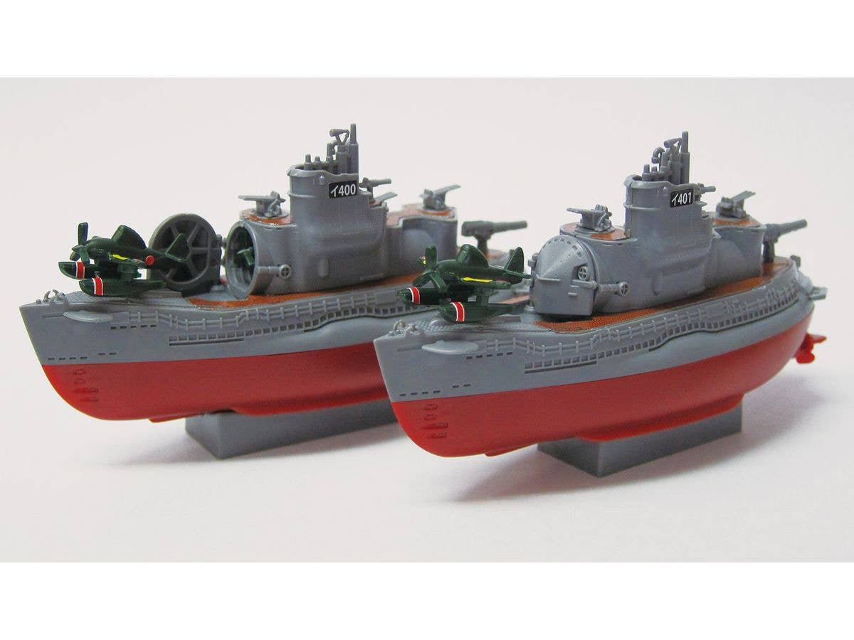 Chibi-Maru Kantai I-400-class submarine Set Of 2 Special Edition (Includes Etched Parts And Wooden Deck Stickers)