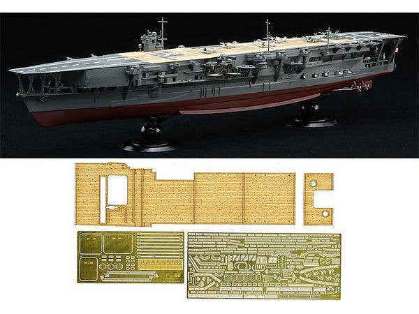 Japanese aircraft carrier Kaga Full Hull Model Special Edition (with Etched Parts And Wooden Deck Stickers)