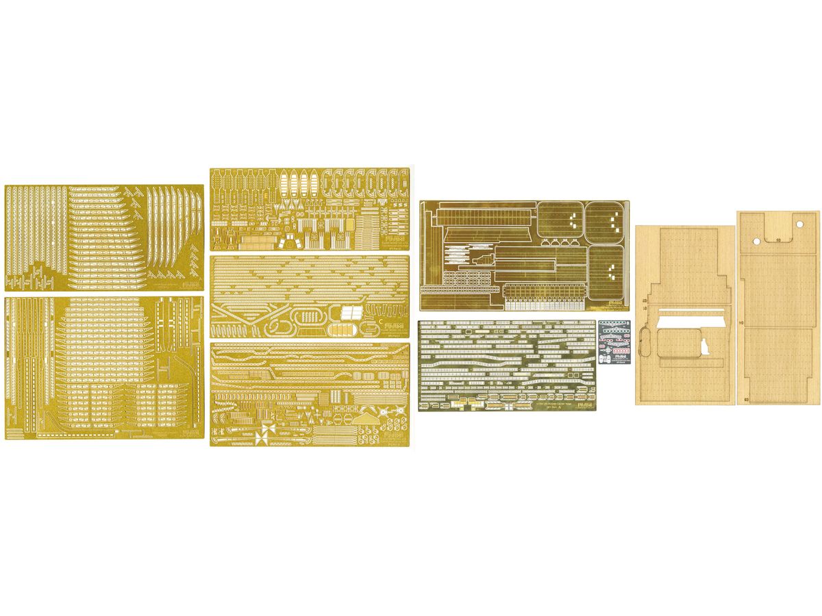 Japanese aircraft carrier Kaga Photo-Etched Parts Set (w/Wooden Deck Sticker)