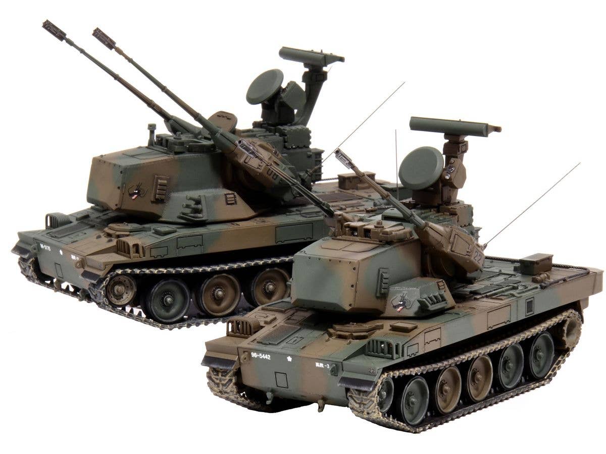 JGSDF Type 87 self-propelled anti-aircraft gun (2 Units) Special Edition (With Etched Parts)