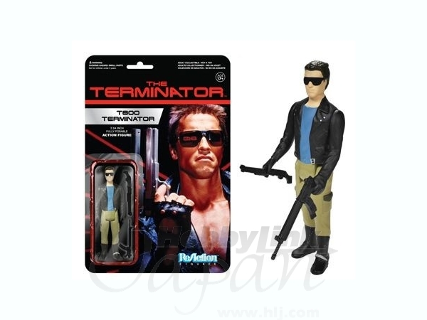 ReAction 3.75 inch Action Figure: Terminator/ T-800 (Leather Jacket)