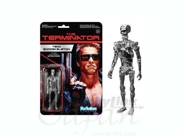 ReAction 3.75 inch Action Figure: Terminator/ T-800 Endoskeleton (Chrome)