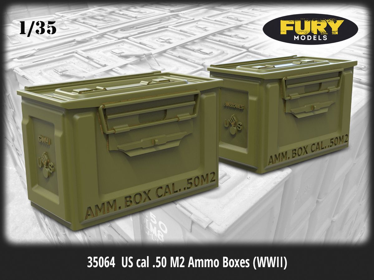 US cal.50 M2 Ammo Boxes (WWII) 6 pcs.