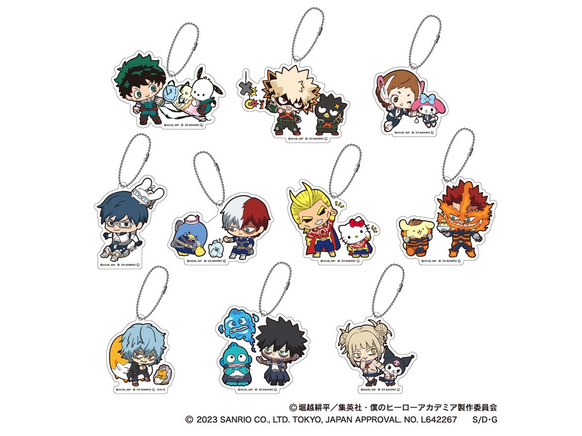 My Hero Academia x Sanrio characters 2: Acrylic Keychain 1Box 10pcs