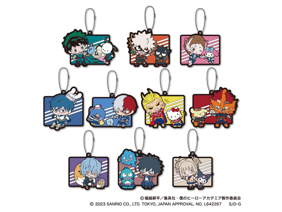 My Hero Academia x Sanrio characters 2: Rubber Mascot 1Box 10pcs