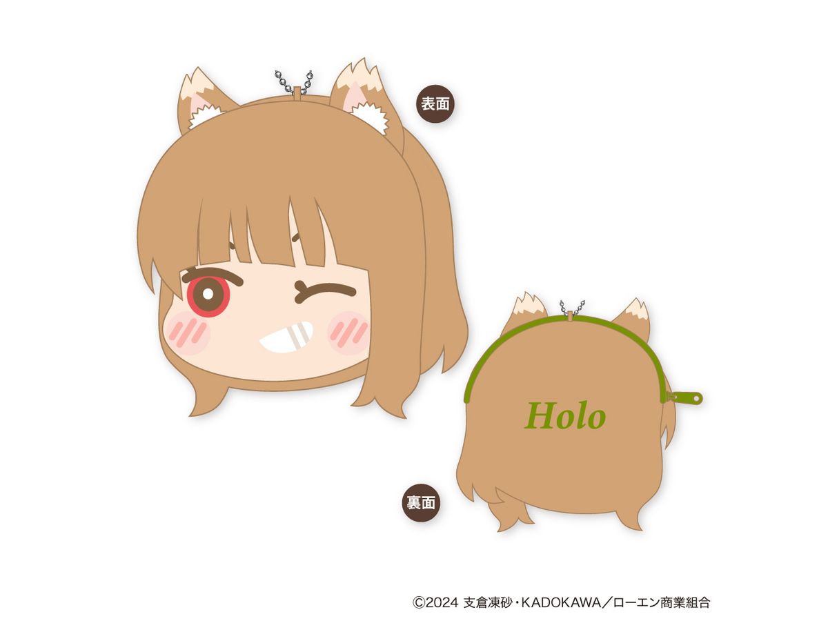 Spice and Wolf: Mofumofu Face Coin Case B:Holo Wink