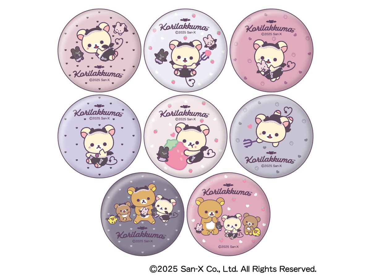 Rilakkuma: Korilakkuma's Koakuma Mood Can Badge Collection 1Box 8Pcs