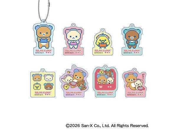 Rilakkuma: Gaming Rilakkuma Acrylic Keychains (1Box, 8 Keychains)