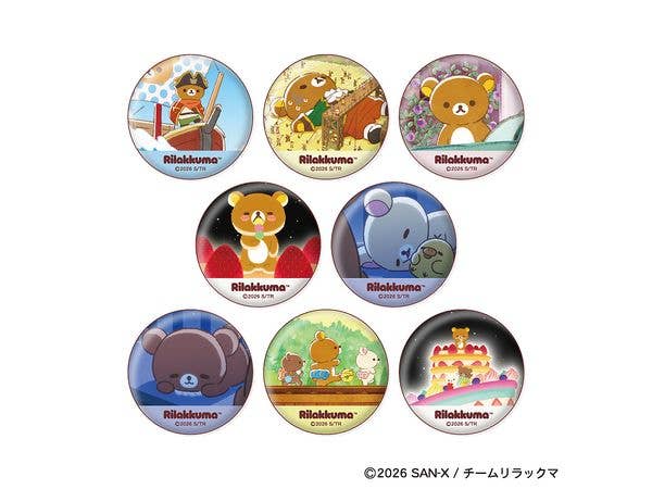 Rilakkuma Anime: Can Badge Collection 1Box 8pcs