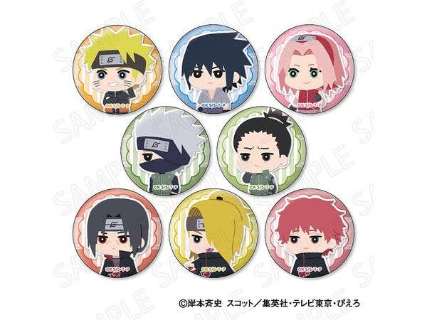 Naruto Shippuden: Fluffy-Style Can Badge Collection 1Box 8pcs