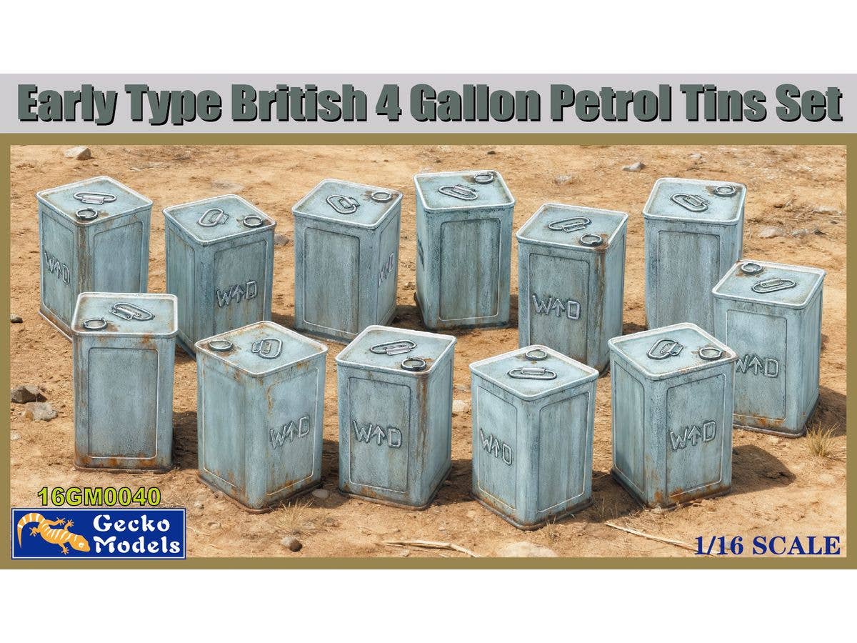 Early Type British 4 Gallon Petrol Tins Set