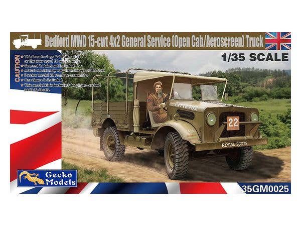 Bedford MWD 15-cwt 4x2 General Service (Open Cab/Aeroscreen) Truck