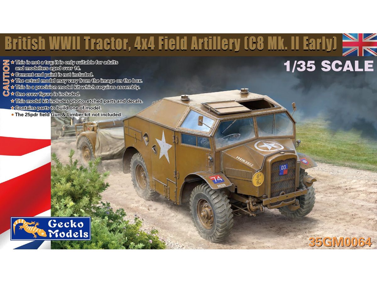 British WWII Tractor, 4x4 Field Artillery (C8 Mk. II Early)