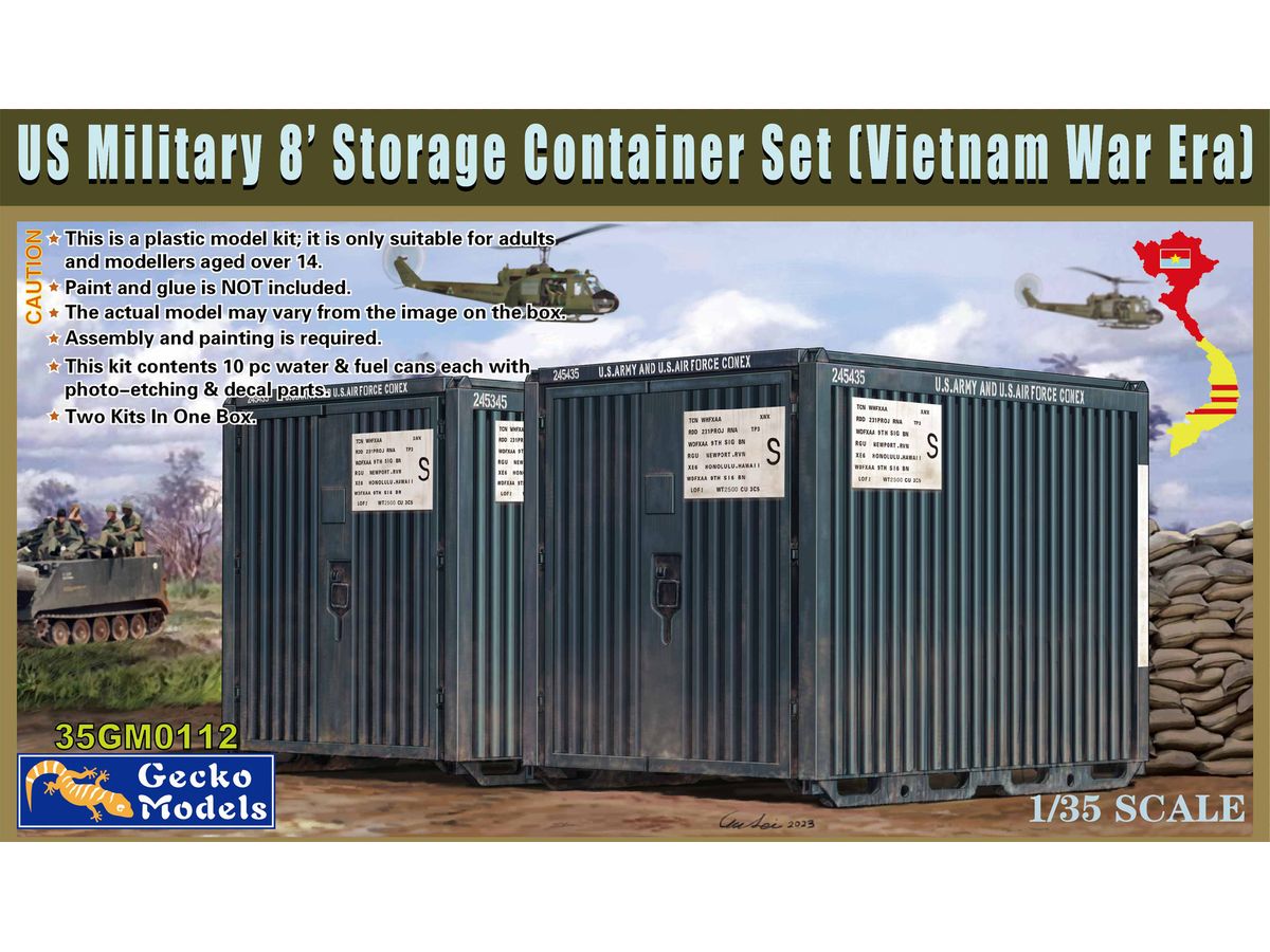 US Military 8' Storage Container Set (Vietnam War Era)