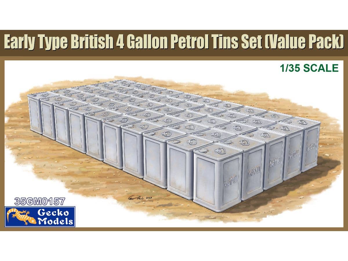 Early Type British 4 Gallon Flimsies Petrol Tins Set (Value Pack)
