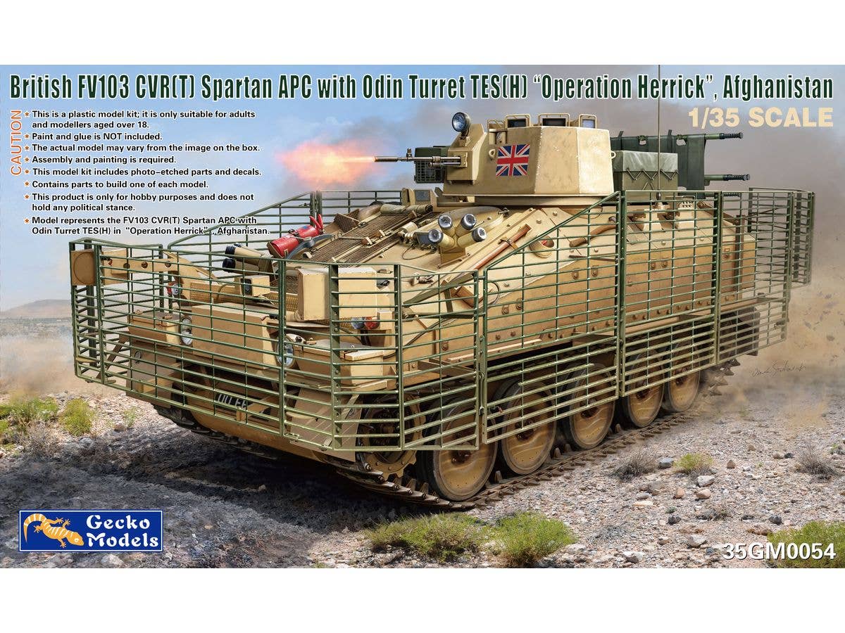 British FV103 CVR (T) Spartan APC with Odin Turret TES (H) Operation Herrick, Afghanistan