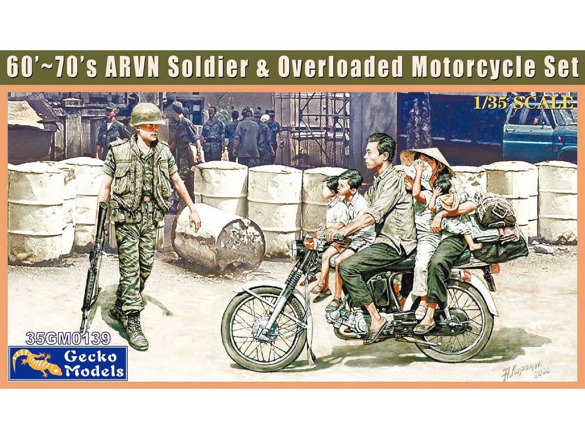 60' - 70's ARVN Soldier & Overloaded Motorcycle Set