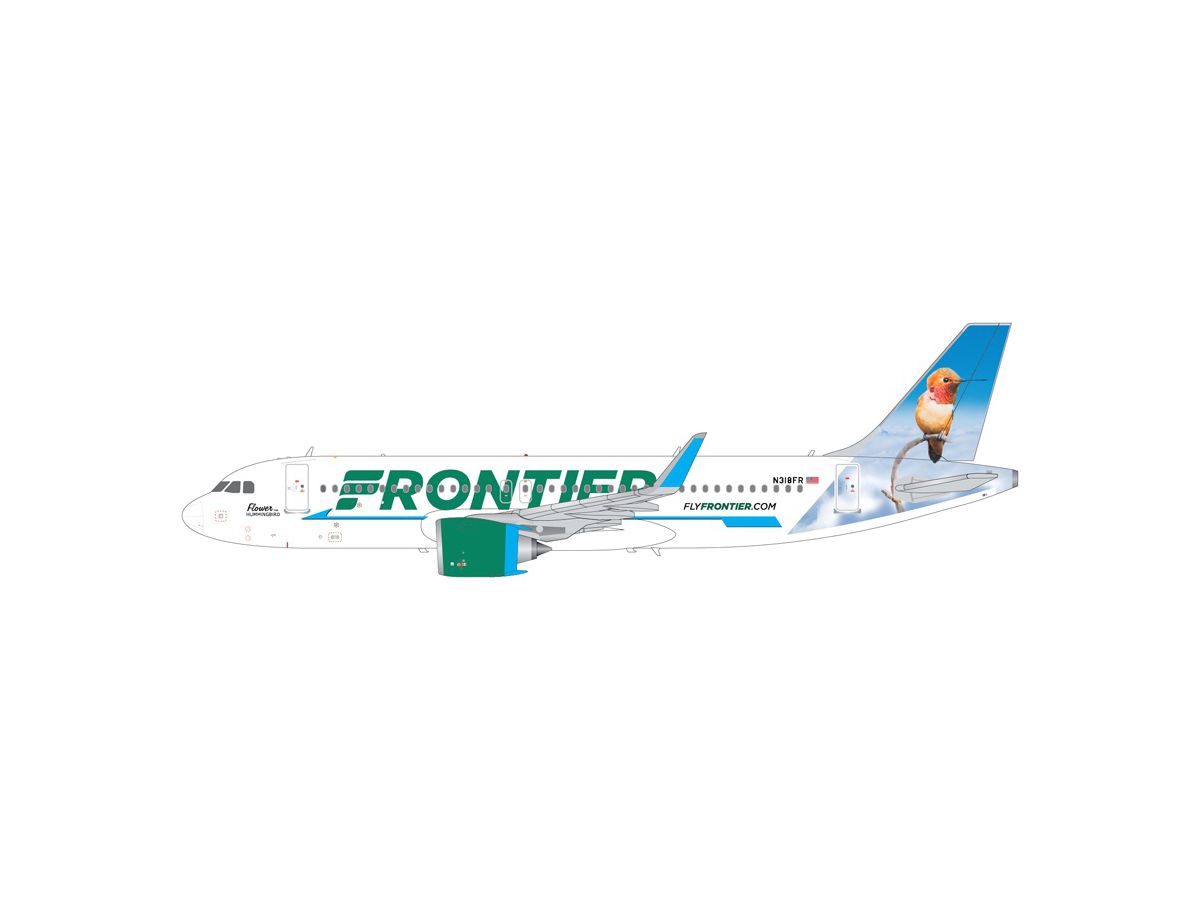 A320 Neo Frontier Airlines N318FR Flower the Hummingbird