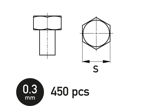Hexagonal Bolt 0.3 mm