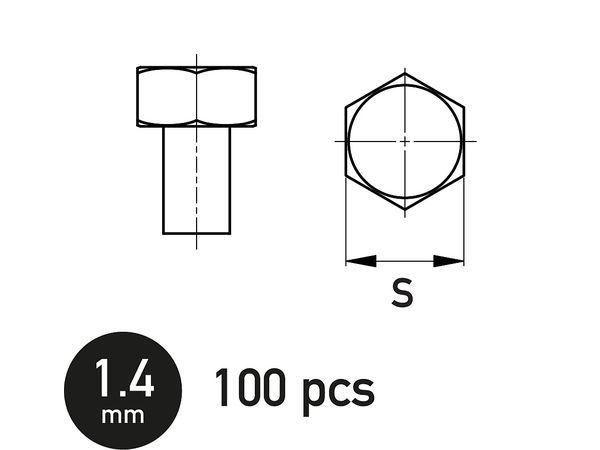 Hexagonal Bolt 1.4 mm