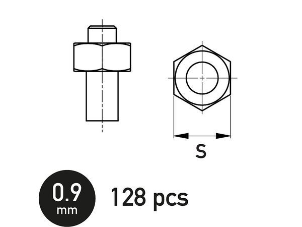 Hexagonal Nut 0.9 mm