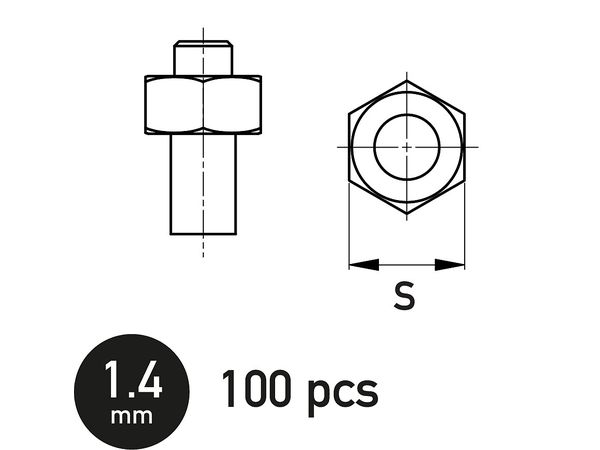 Hexagonal Nut 1.4 mm