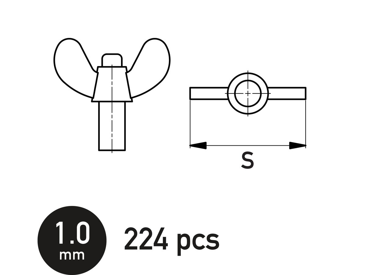 Butterfly Wing Nut 1.0 mm