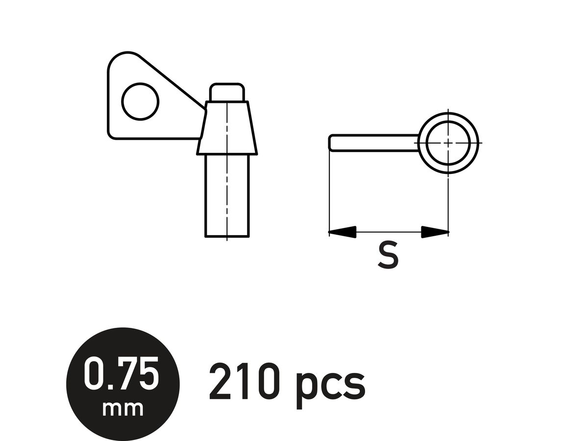Single Wing Nut 0.75 mm