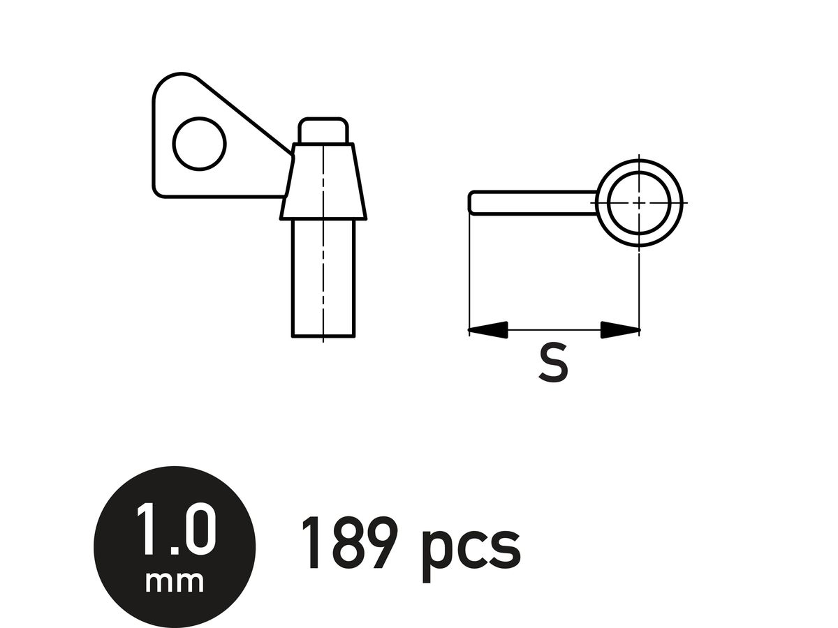 Single Wing Nut 1.0 mm