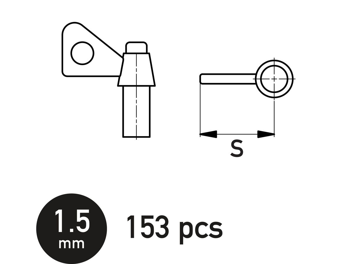 Single Wing Nut 1.5 mm