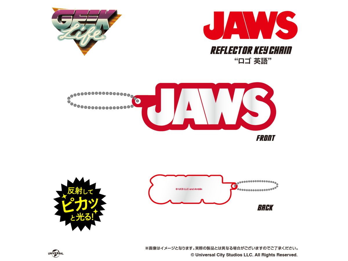 JAWS Logo Reflector Key Chain